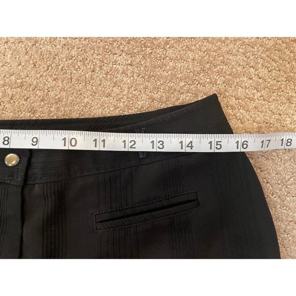 Larry Levine Black Textured Cropped Wide Legged Pants Sz 8 - Picture 8 of 11